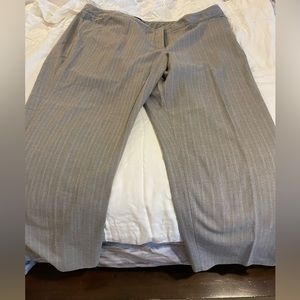 Gray with pink pinstripe slacks